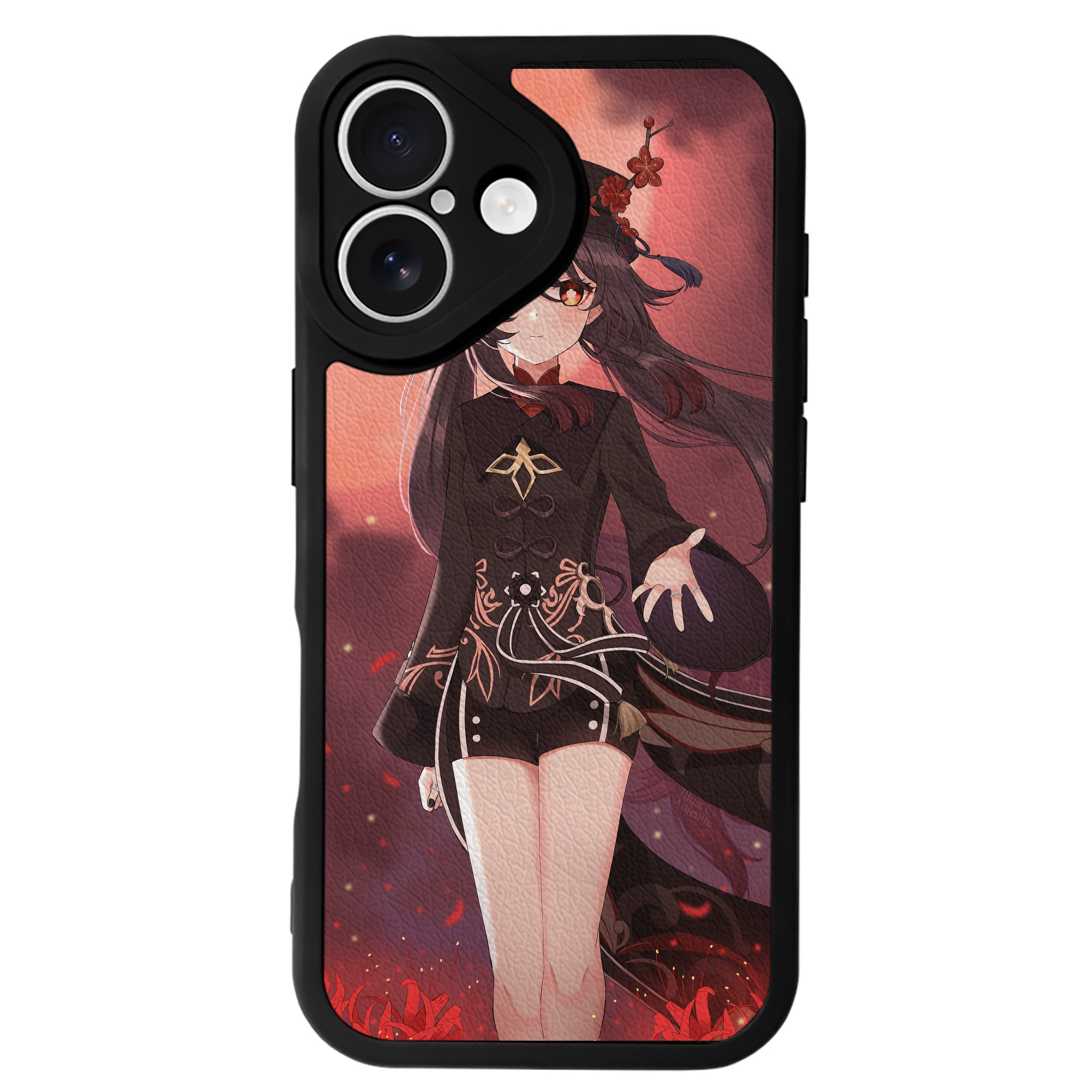 げんし神 genshin 【iPhone 16シリーズ対応】シリコンスマホケース（レザー調） 材質：シリコン